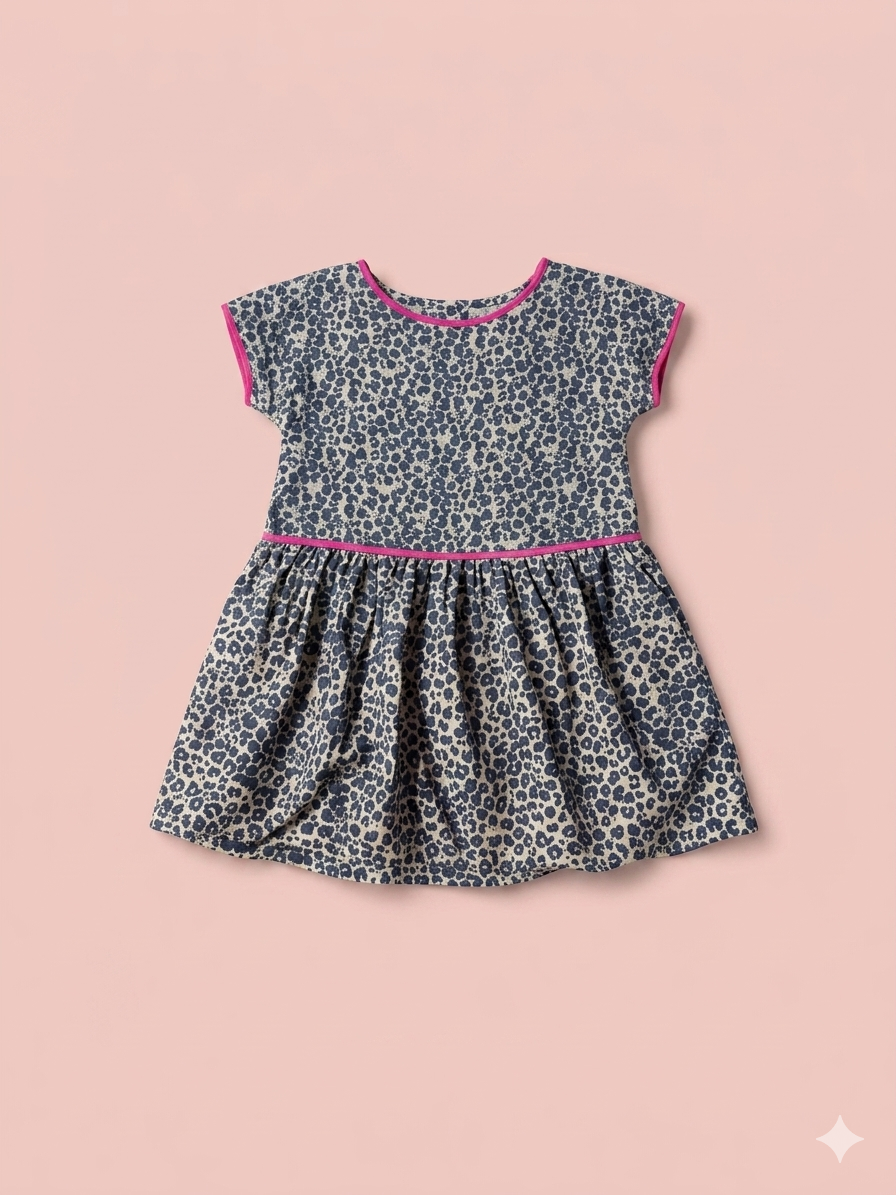 Balloon skirt dress grey