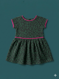 Balloon skirt dress green
