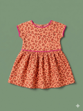 Balloon skirt dress orange